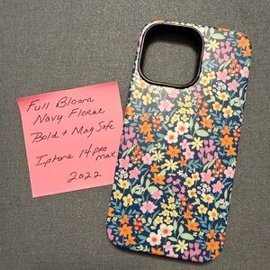 Floral iPhone 14 Pro Max Case - Navy